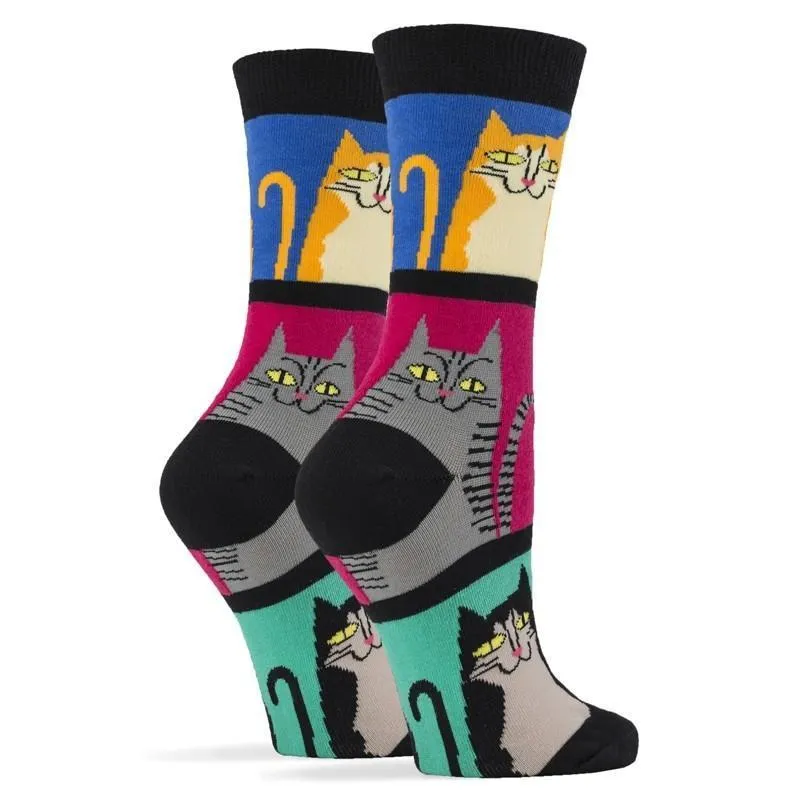 Mod Meow Women's Crew Socks