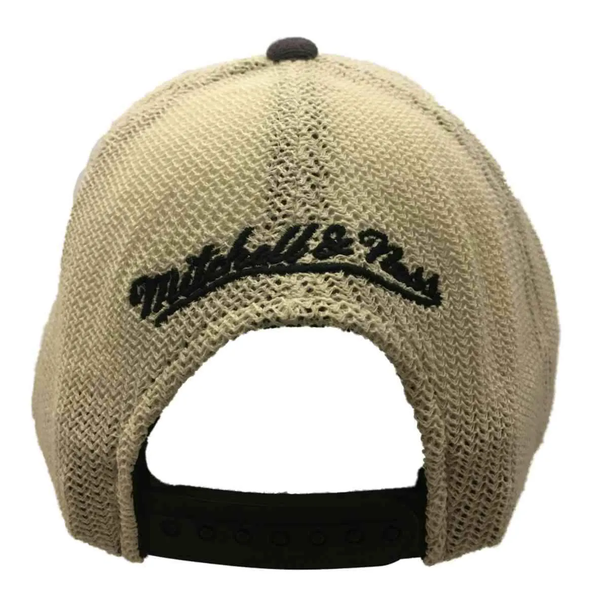 NBA Mitchell & Ness Denim with Cream Mesh Back Adjustable Snapback Hat Cap