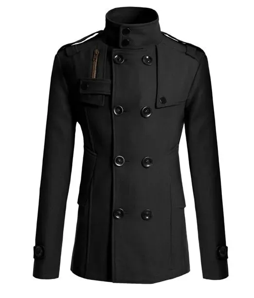 New Men's Wool Overcoat Long Suit Men Woolen Windbreaker Man Woollen Coat Outer for Men Casual Wear Brand Mens Clothing