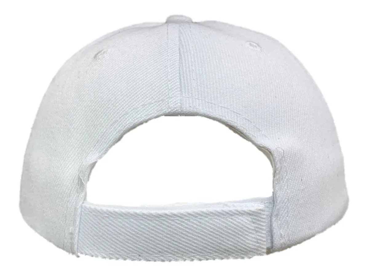 New York "NY" XM YOUTH Kids White Semi-Structured Adjustable Strap Hat Cap HT836