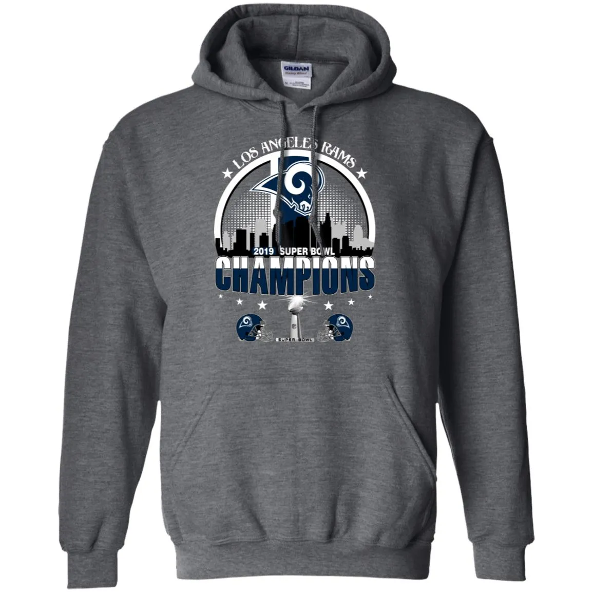 Nfl – Los Angeles Rams 2019 Super Bowl Champions Football Pullover Hoodie Sweatshirt