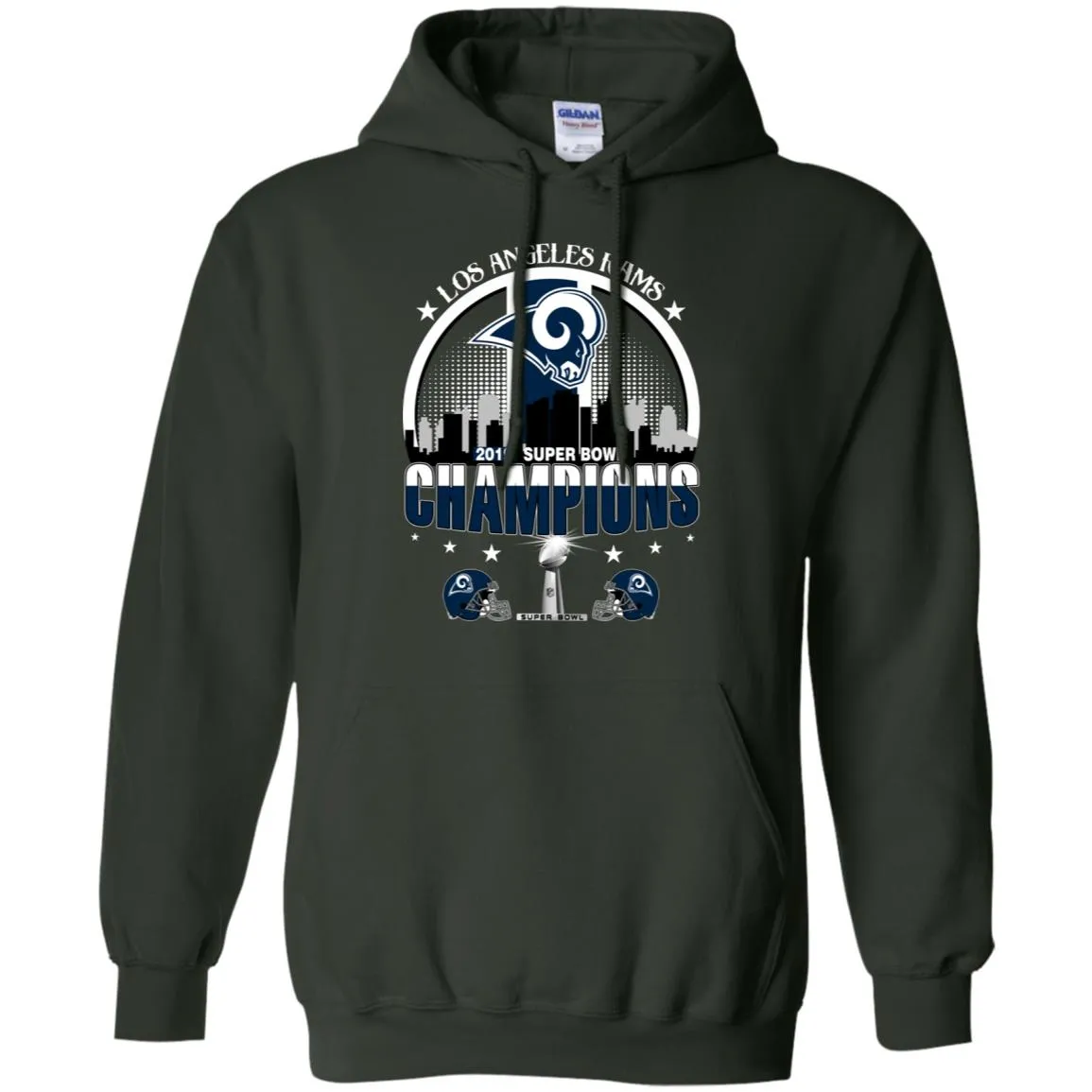 Nfl – Los Angeles Rams 2019 Super Bowl Champions Football Pullover Hoodie Sweatshirt