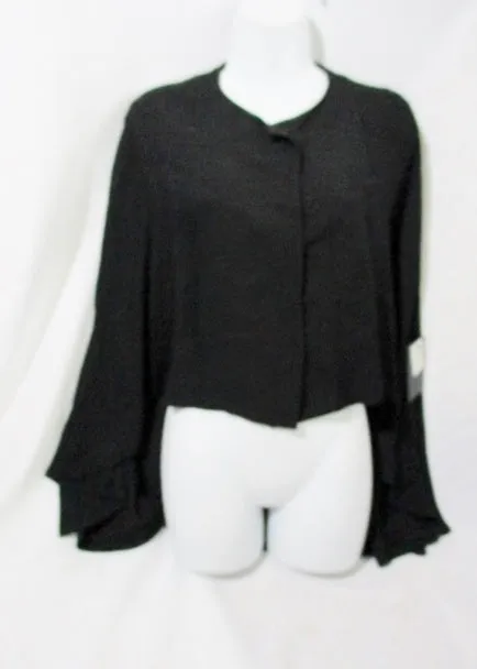 NWT NEW YVES SAINT LAURENT YSL 2010 Shrug Poncho Jacket  38 6 BLACK France