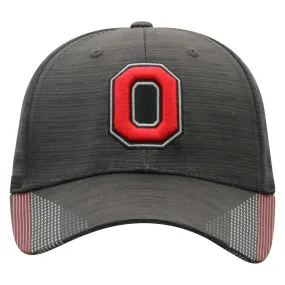 Ohio State Buckeyes TOW Black "Trace" Structured Flexfit Fitted Hat Cap (M/L)