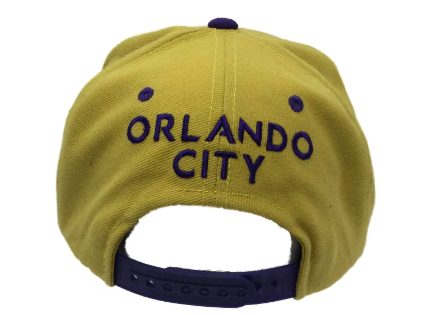 Orlando City SC Adidas Yellow & Black Structured Snapback Flat Bill Hat Cap