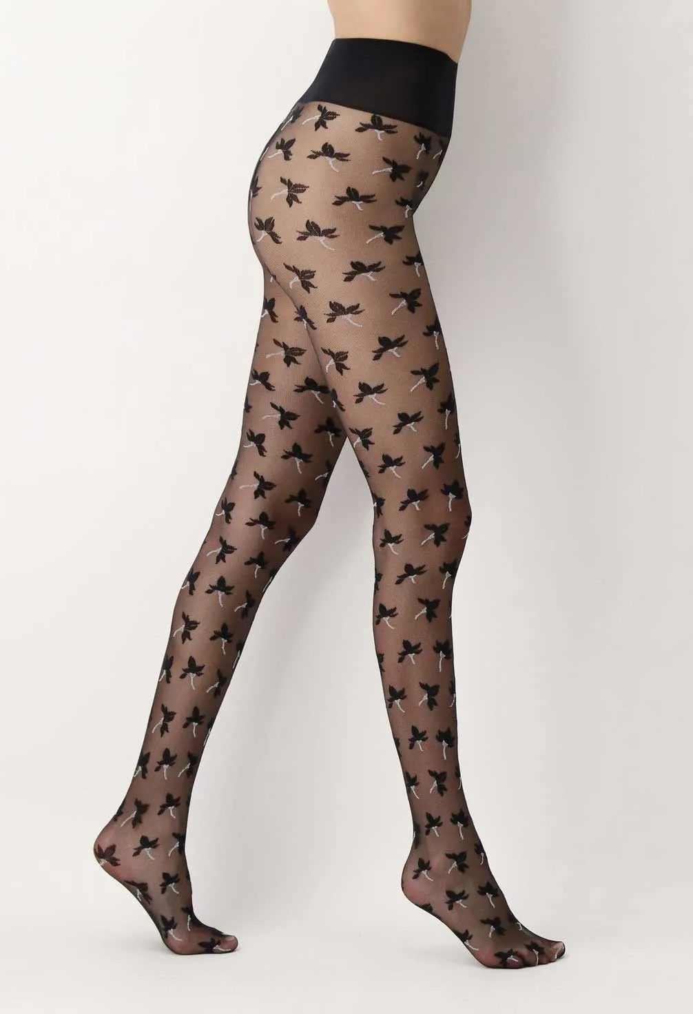 Oroblu Primrose Sheer Floral Pattern Tights