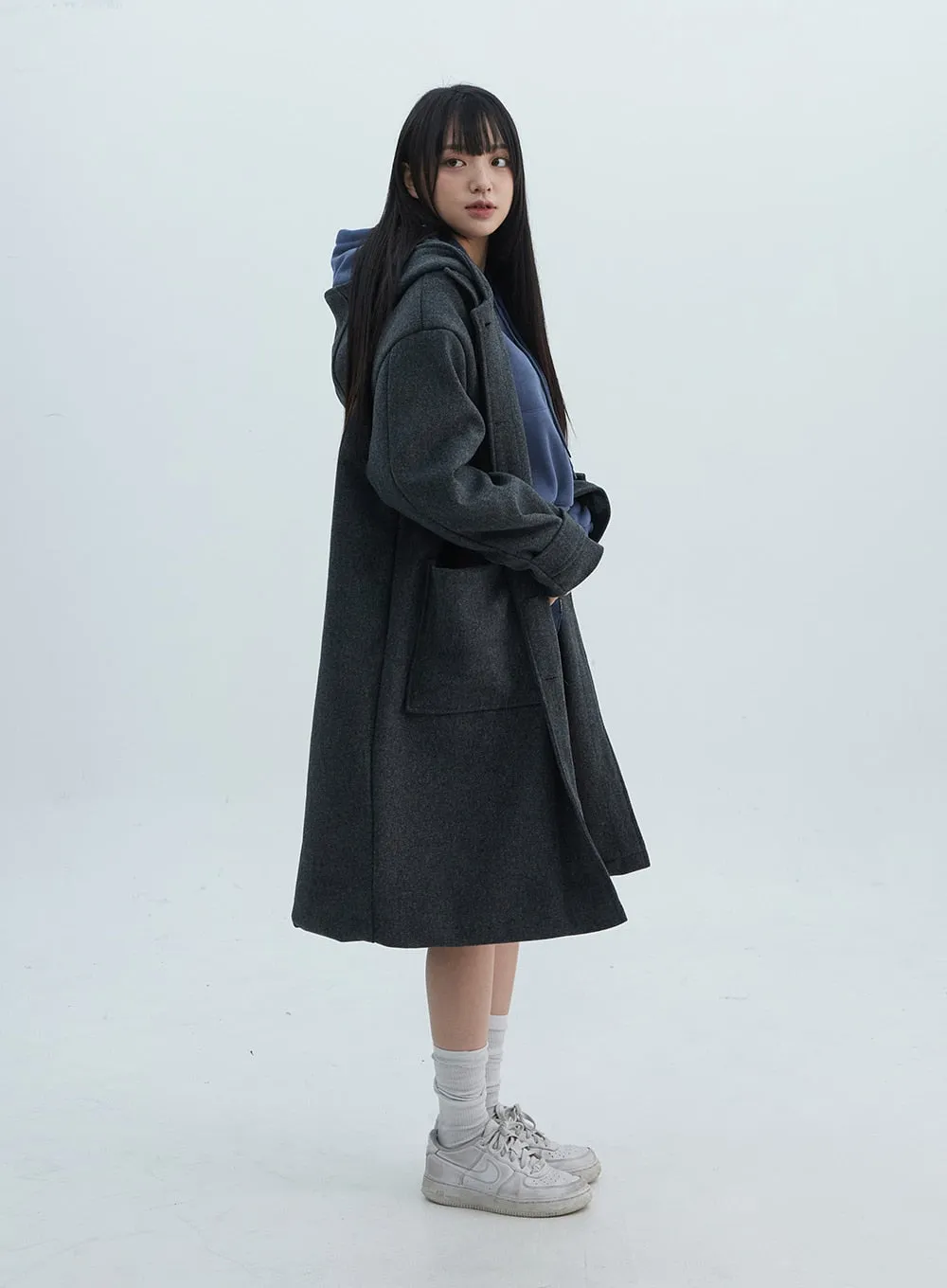 Oversized Midi Hooded Coat ON307