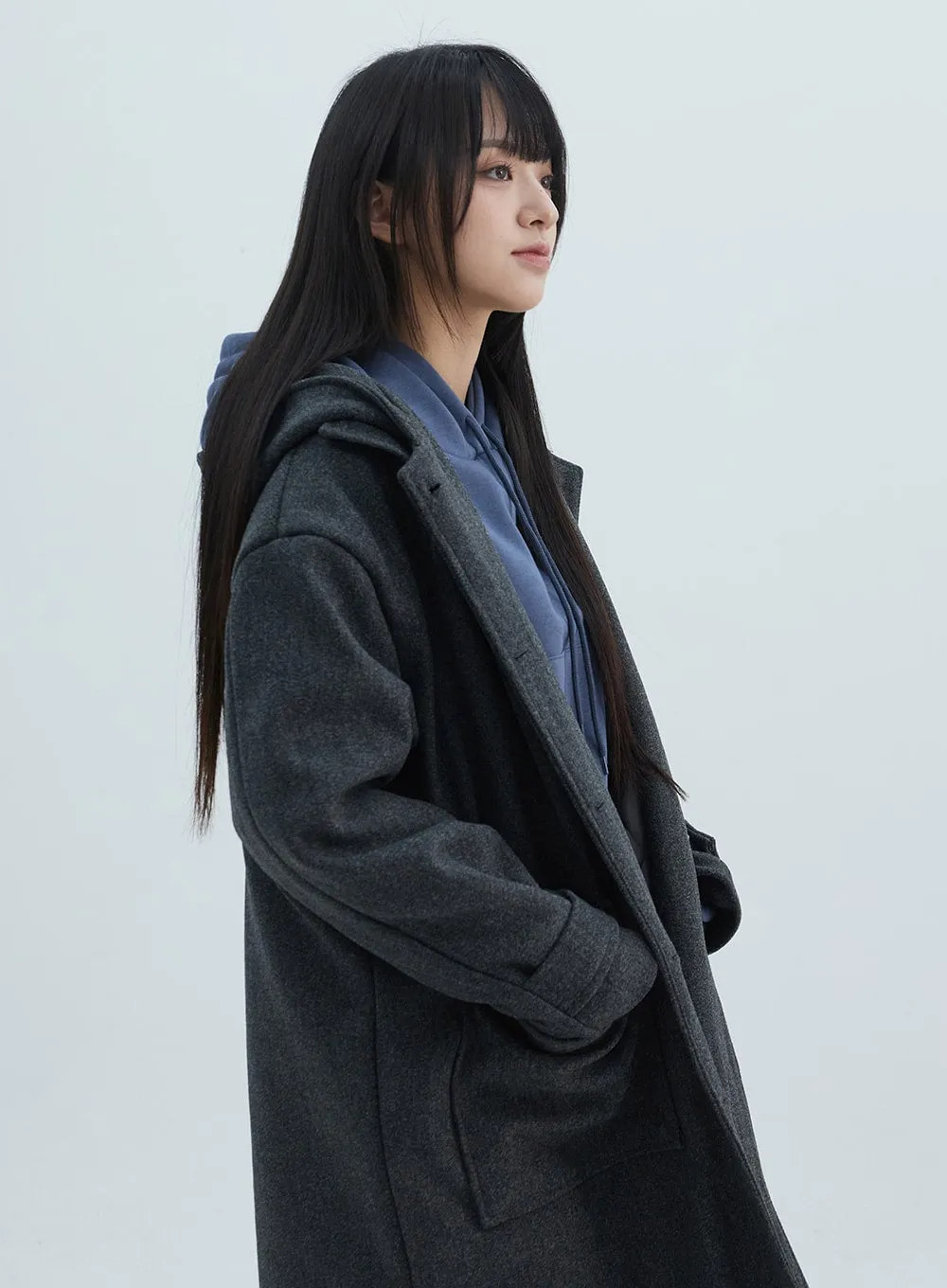 Oversized Midi Hooded Coat ON307