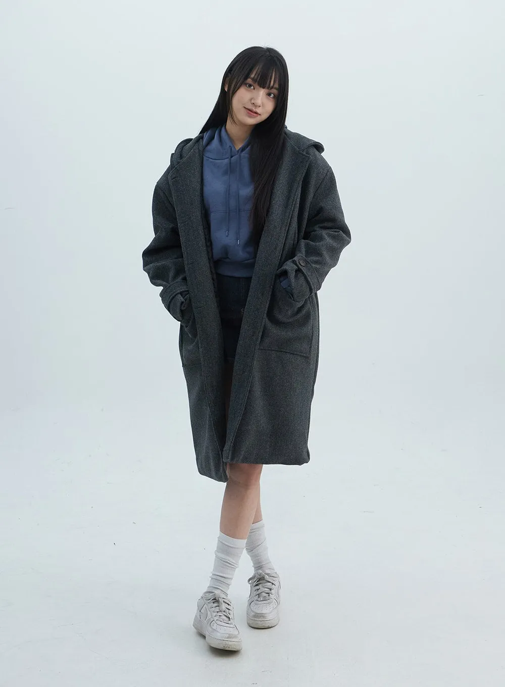 Oversized Midi Hooded Coat ON307