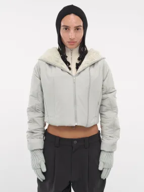 Padded Crop Jacket & Gloves (JK7FG-FRENCH-GREY)