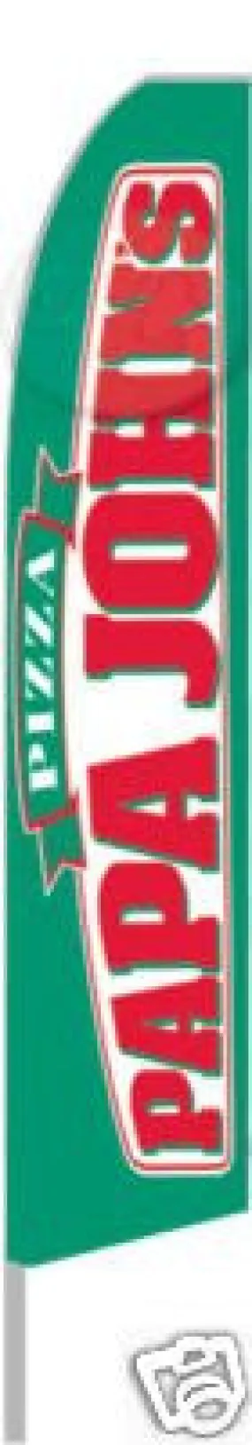 Papa Johns Swooper Feather Banner Flag Sign