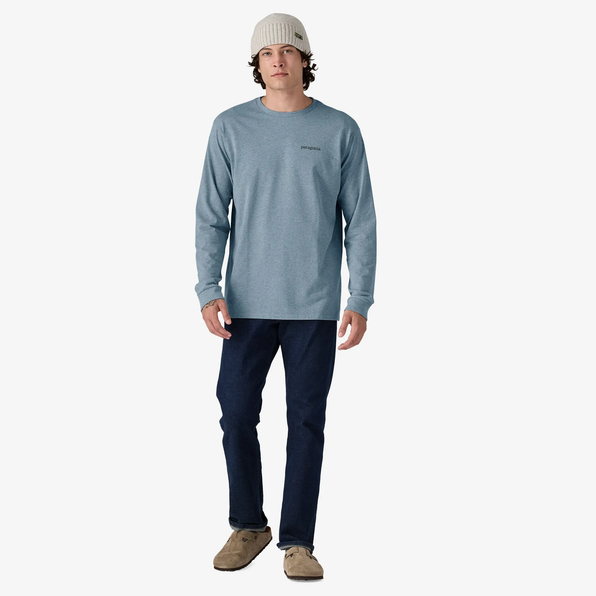 Patagonia M LS Line Logo Responsibilitee THERMAL BLUE