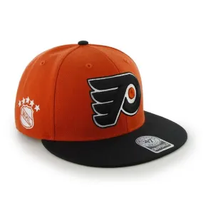 Philadelphia Flyers 47 Brand Orange Black Vintage Big Shot Snapback Hat Cap