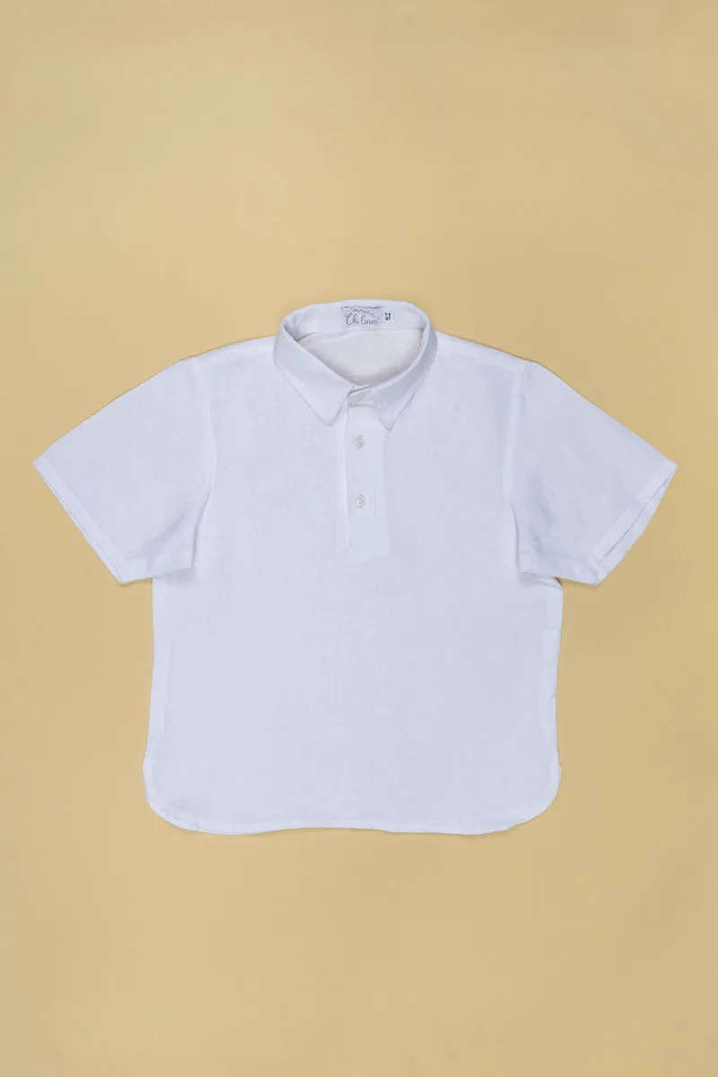 Polo neck popover shirt