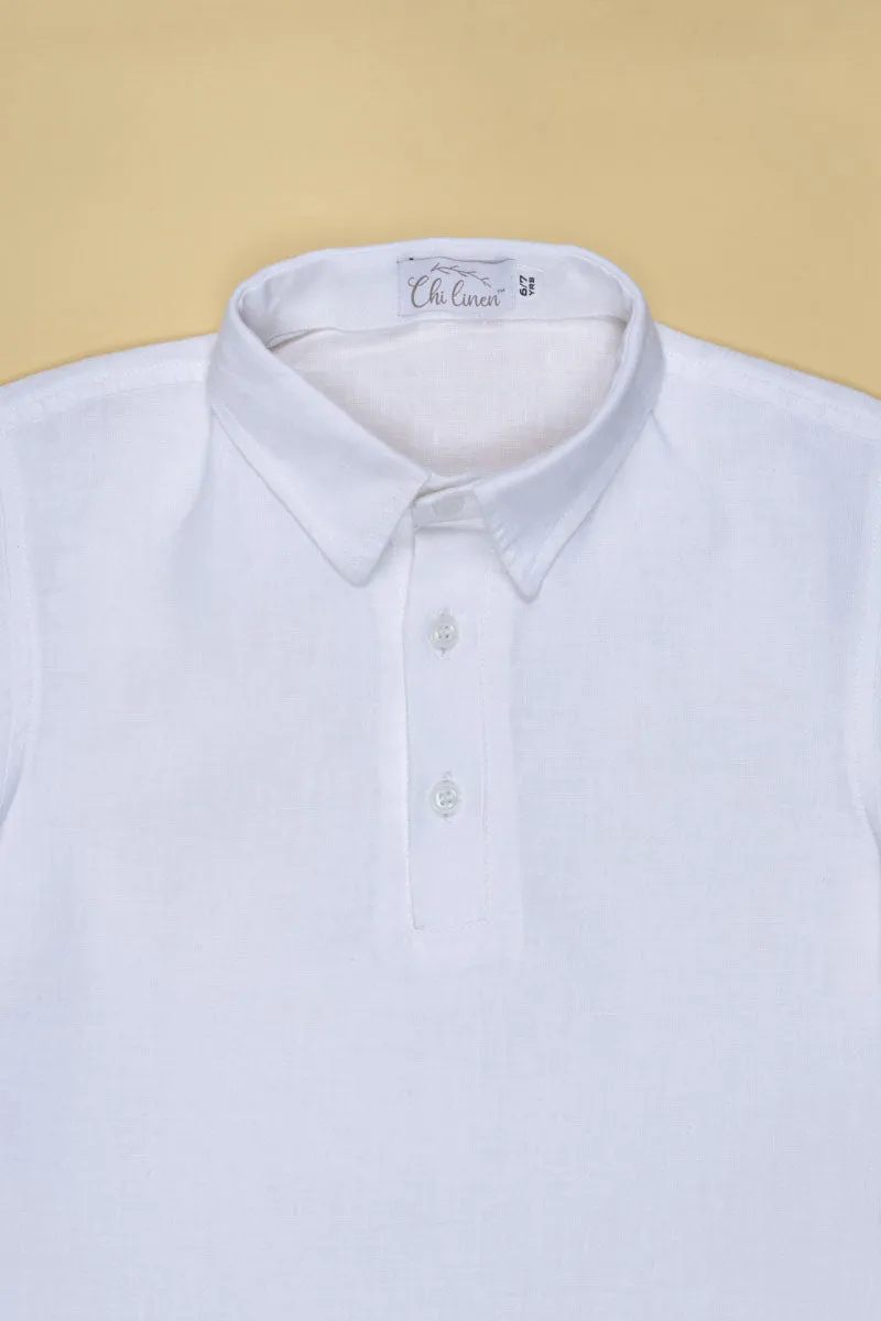 Polo neck popover shirt