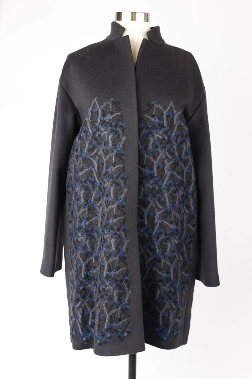 Printed Cashmere Dress Coat