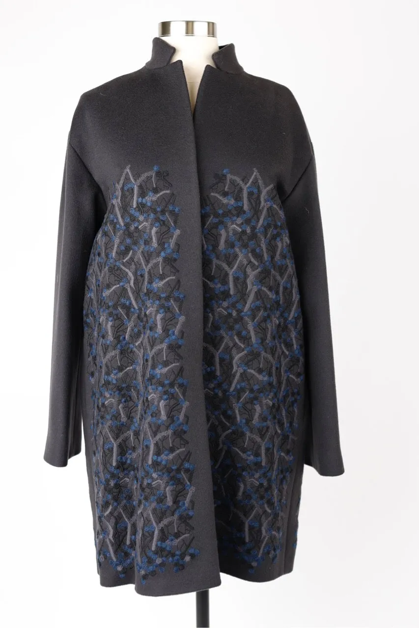 Printed Cashmere Dress Coat