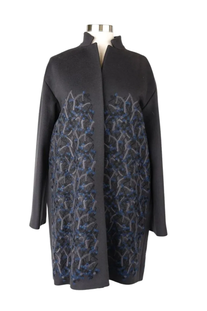 Printed Cashmere Dress Coat