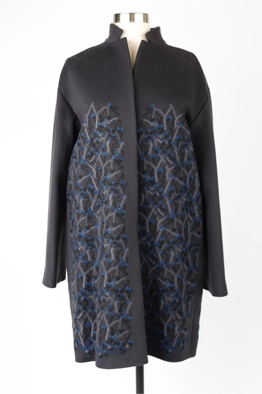 Printed Cashmere Dress Coat