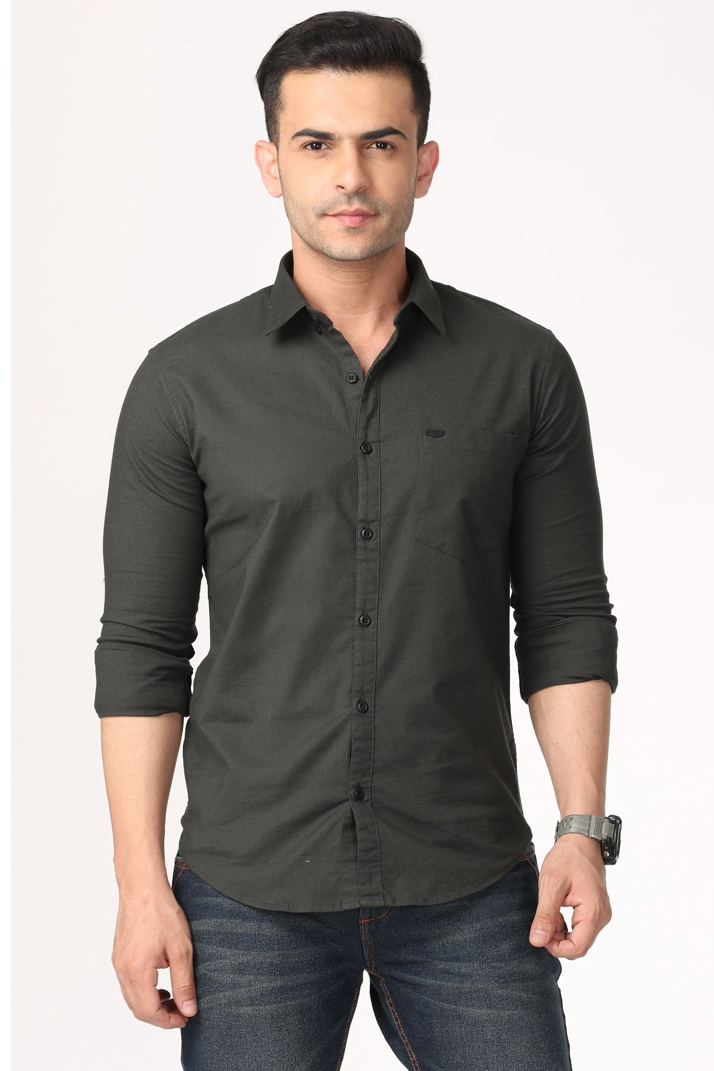 Punchy Black Full Sleeve Shirt