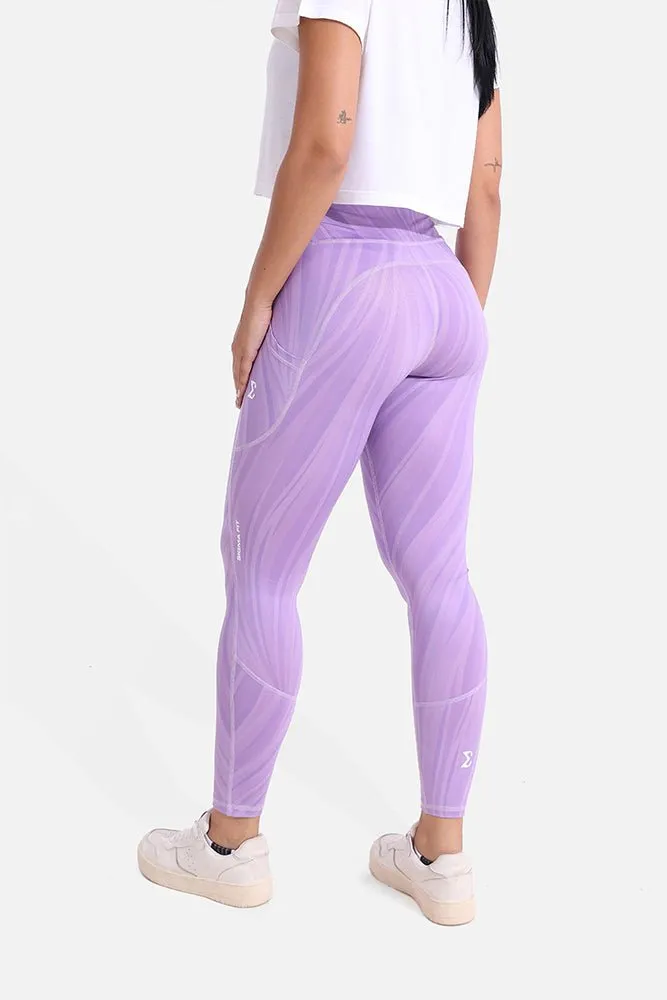 Purple Rose Dynamic Waves Leggings