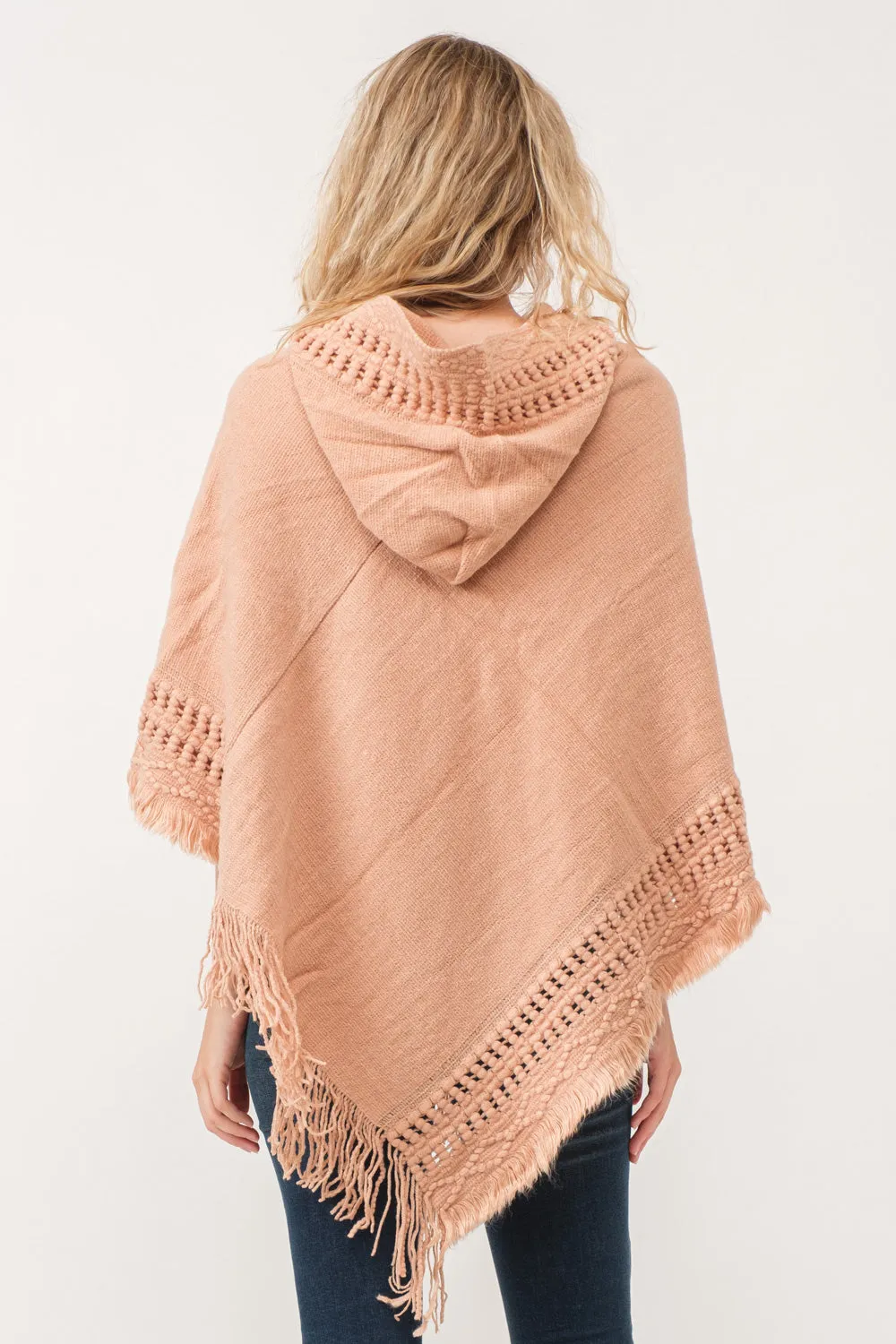 RAJ DYAN HOODED PONCHO CAPE DESERT SAND