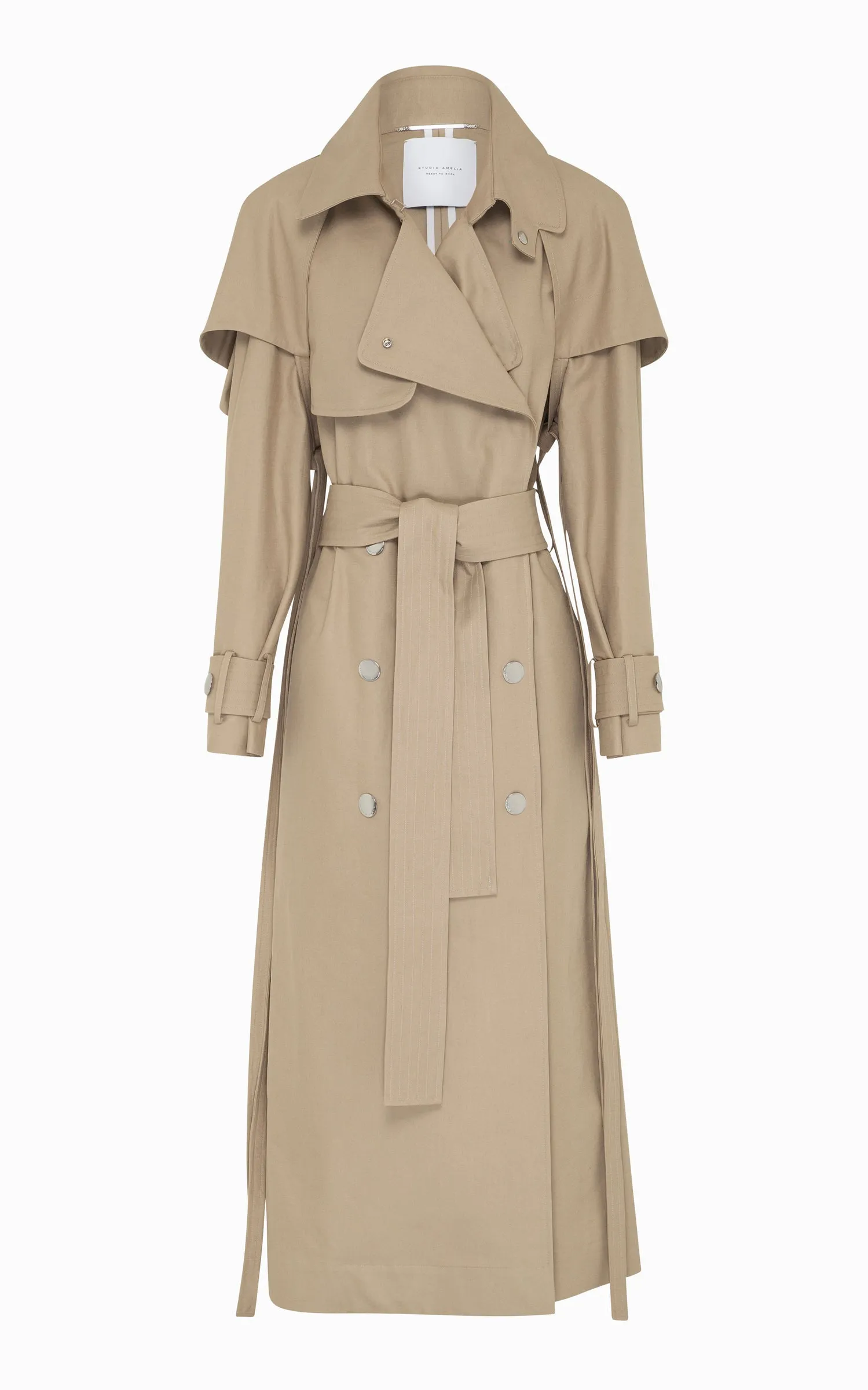 Revenant Cape Trench Coat | Stone