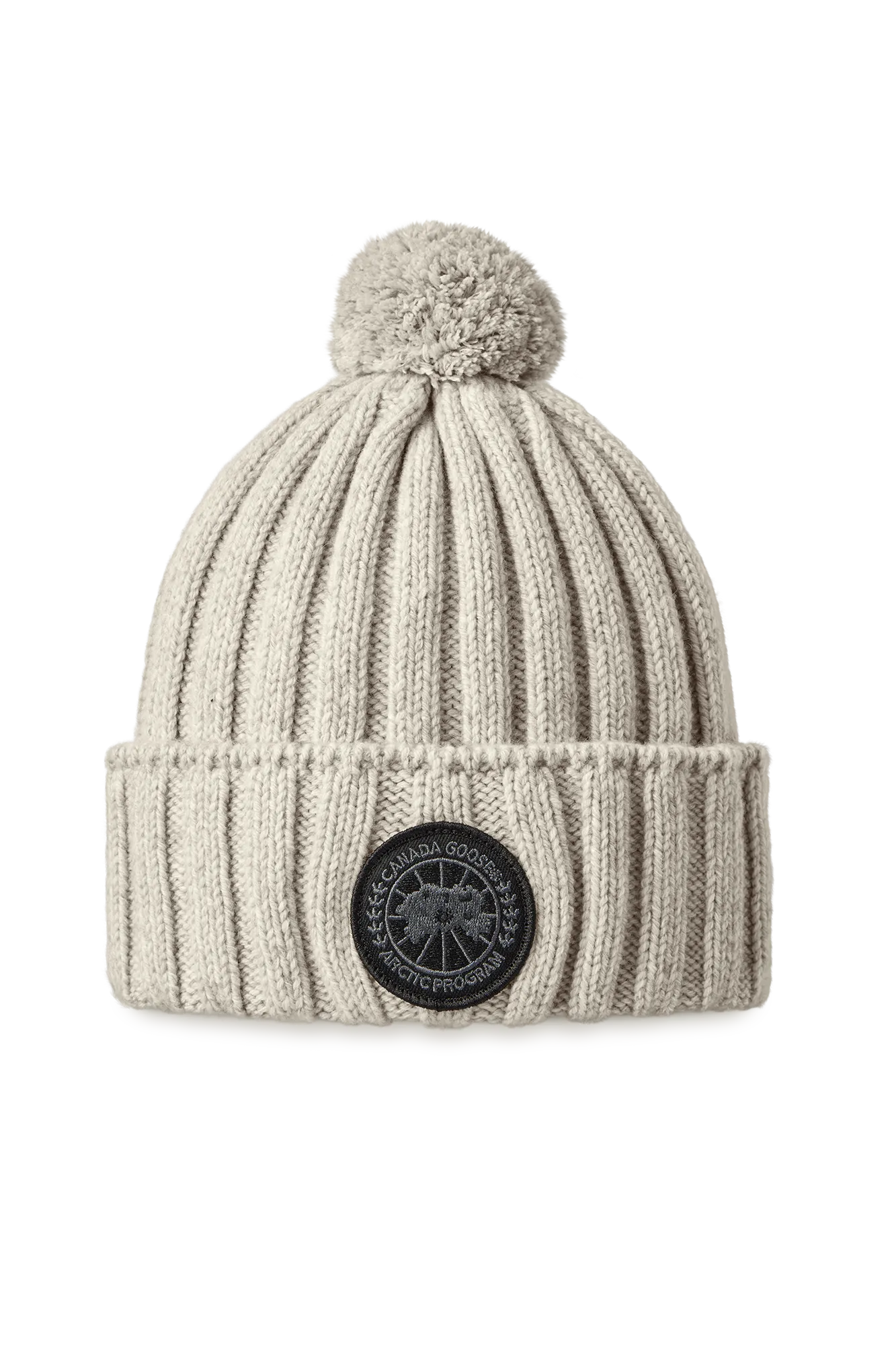 Rib Pom Beanie Cashmere - Light Tan