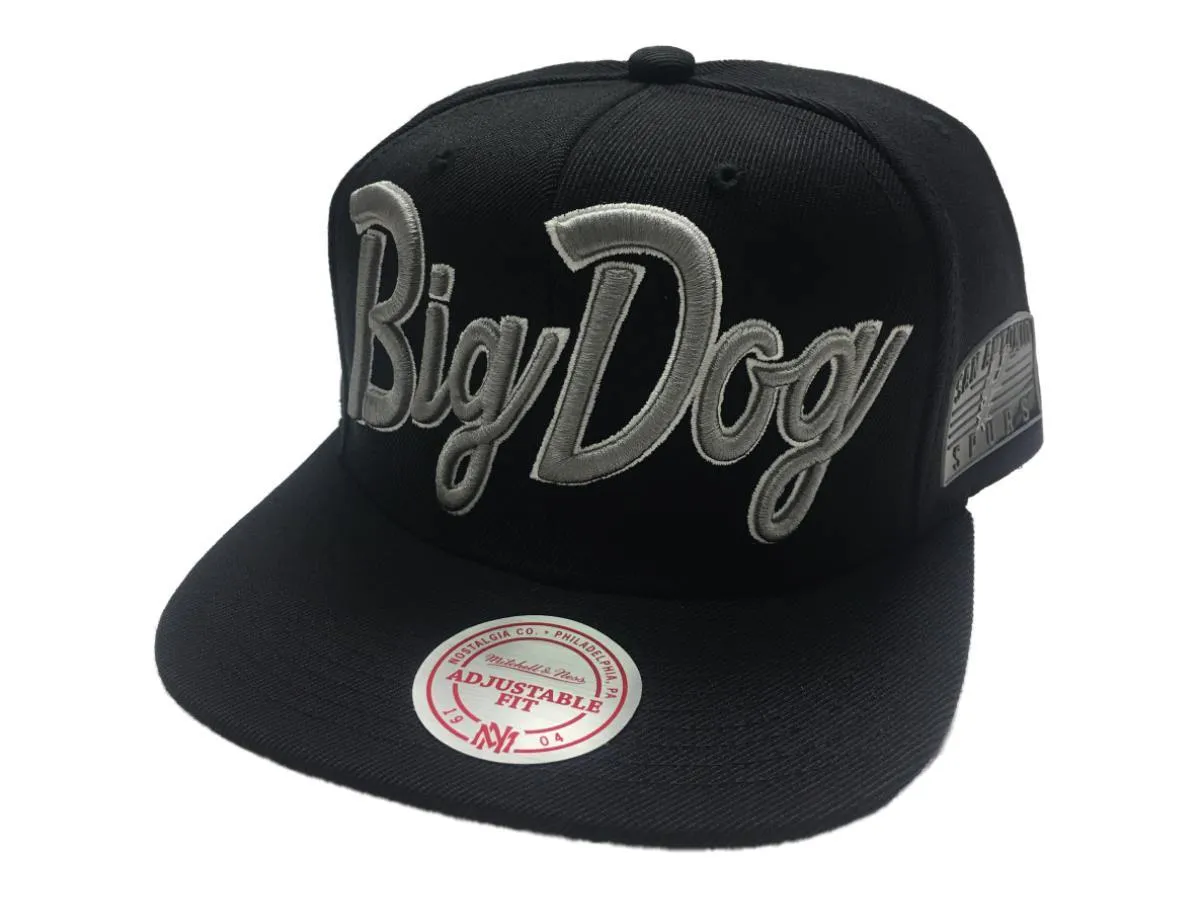 San Antonio Spurs Mitchell & Ness "Big Dog" Nickname Snapback Flat Bill Hat Cap