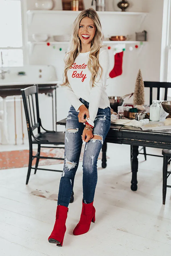 Santa Baby Waffle Knit Tee