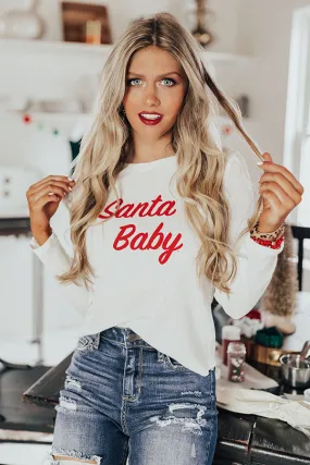 Santa Baby Waffle Knit Tee