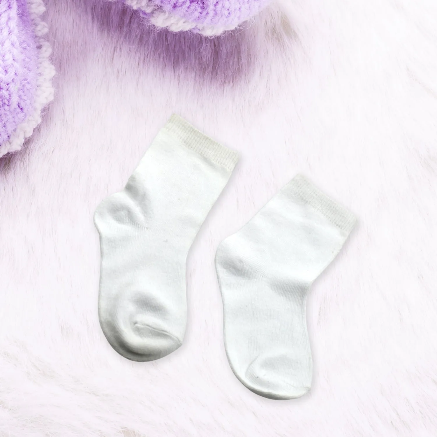 School Girl Student Wearing White Socks (1Pair)