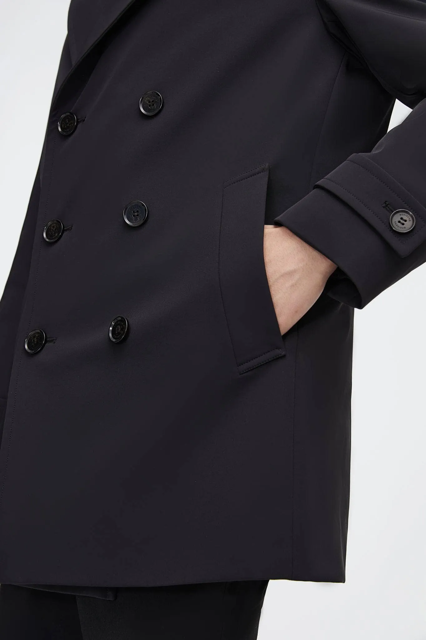 Short Detachable Goose Down Trench Coat