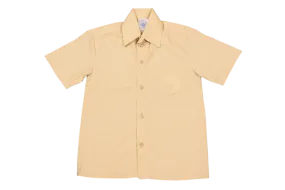 Shortsleeve Raised Collar Shirt - Biscuit