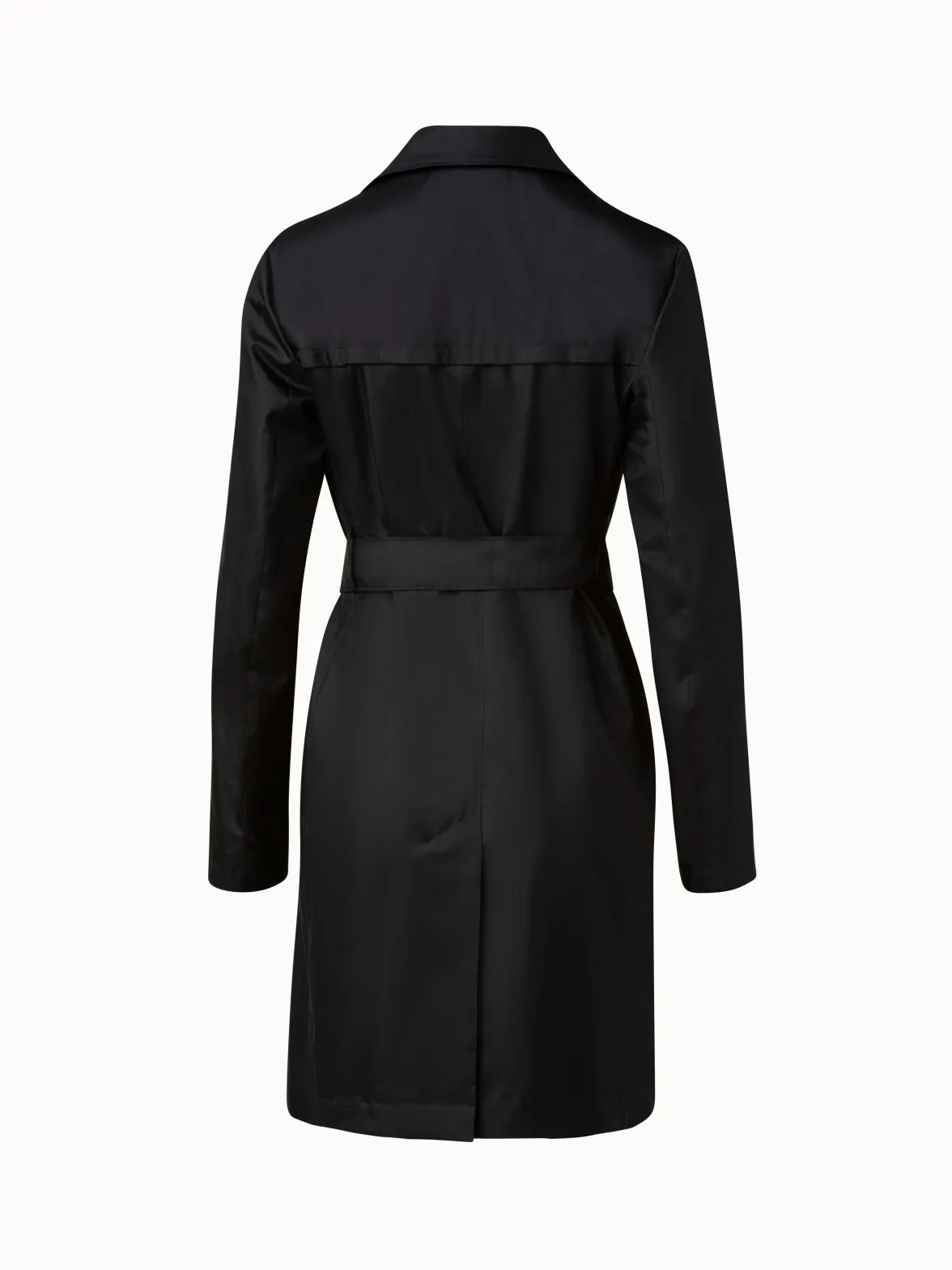 Silk Taffeta Trench Coat