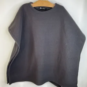 Size 3-5: Zara Grey Fleece Pull-Over Poncho Shirt