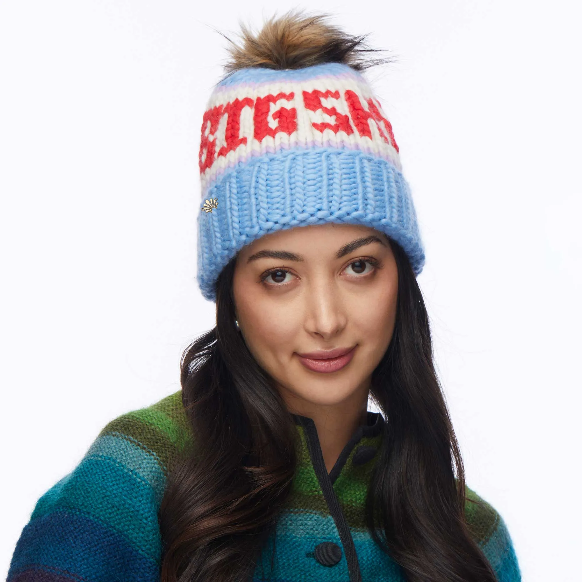 SKY BLUE BIG SKY BEANIE