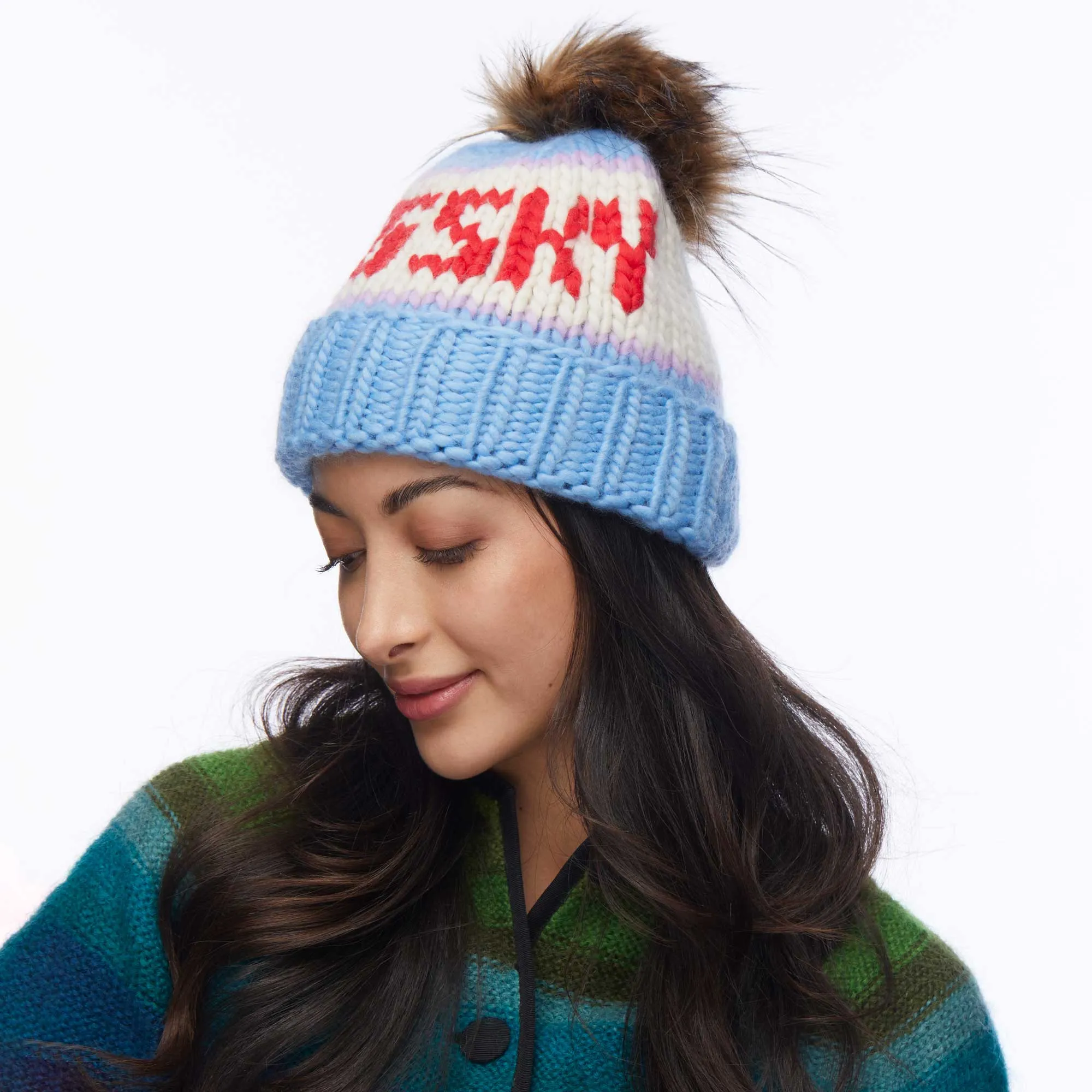 SKY BLUE BIG SKY BEANIE