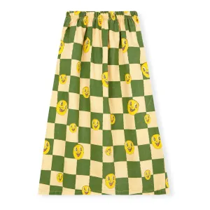 Smiley Chess Midi Skirt - Samples