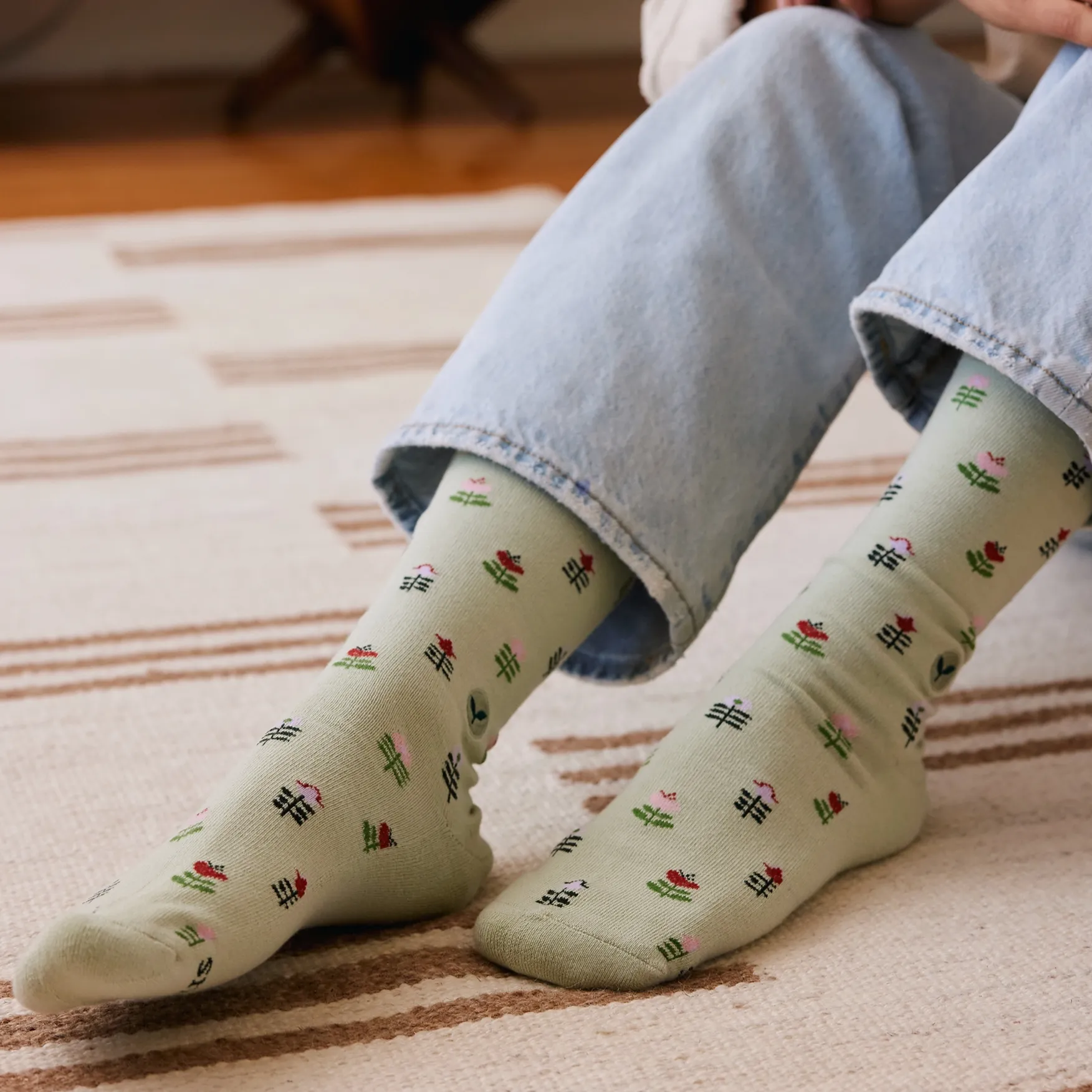 Socks That Plant Trees - Green Tulips