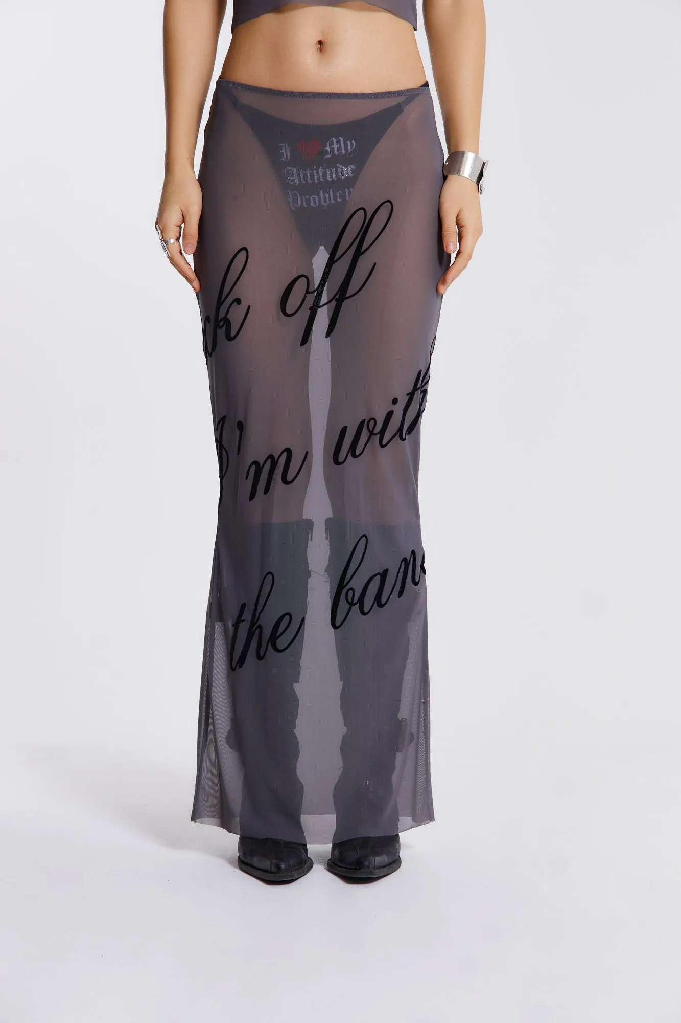 Spoiled Rotten Mesh Maxi Skirt