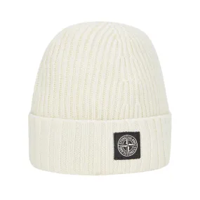 Stone Island White Beanie