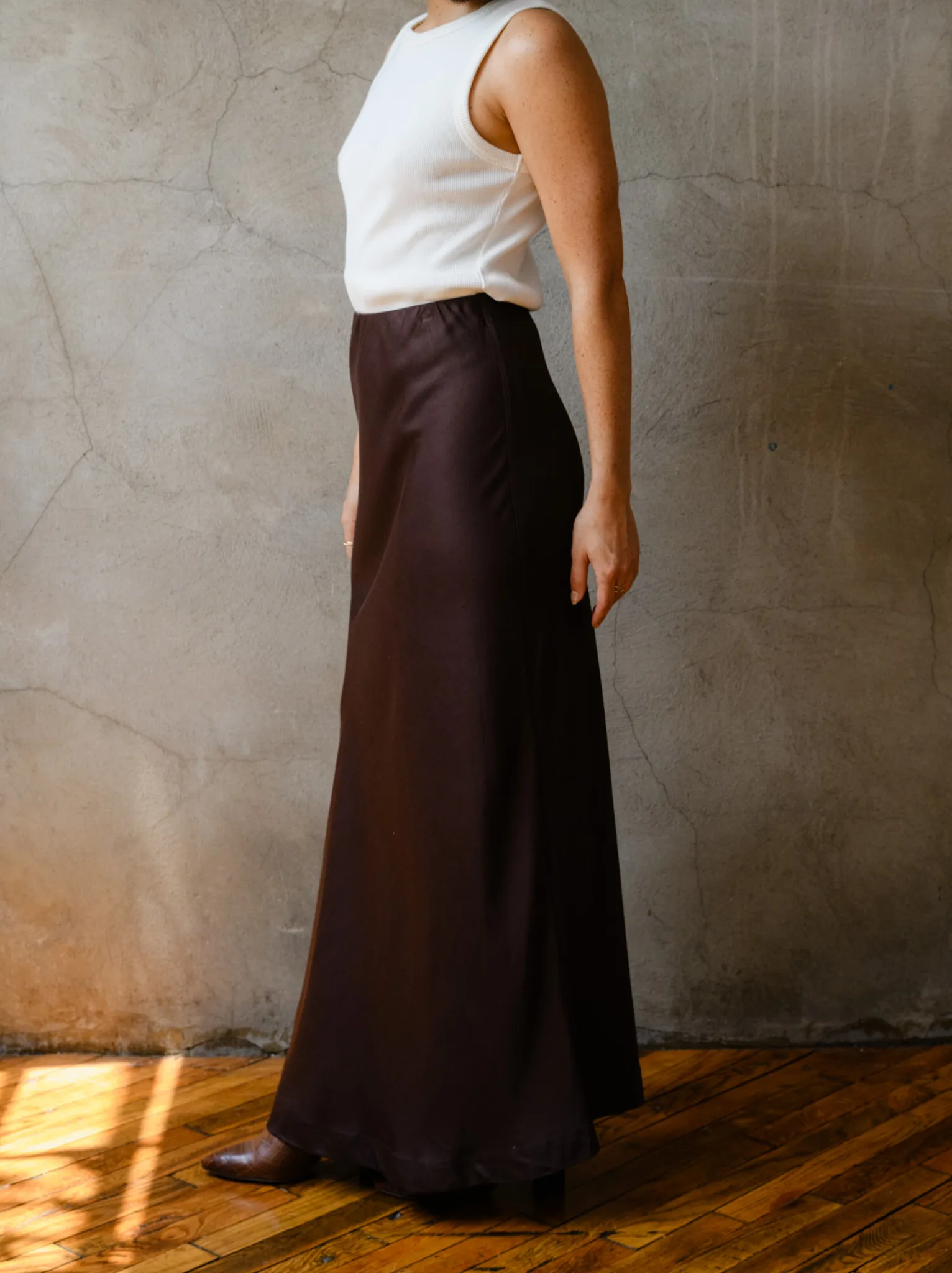 Stoni Column Skirt - Sepia