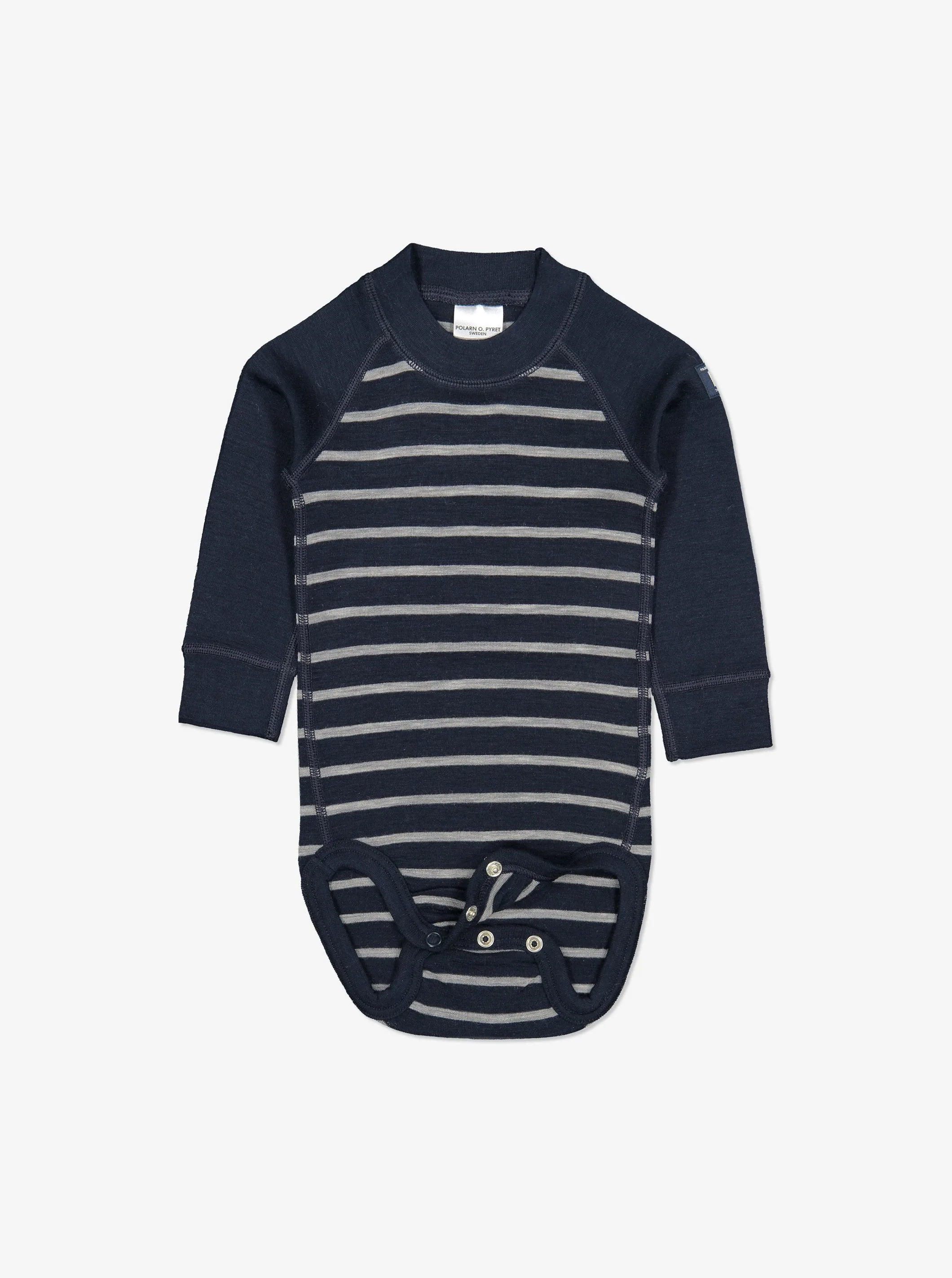 Striped Thermal Merino Wool Babygrow