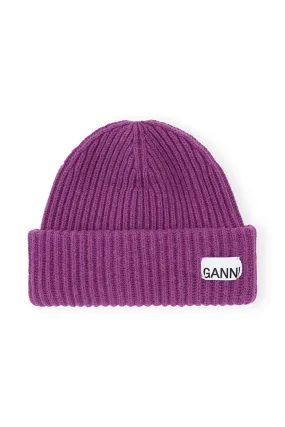 STRUCTURED RIB BEANIE ROYAL PURPLE