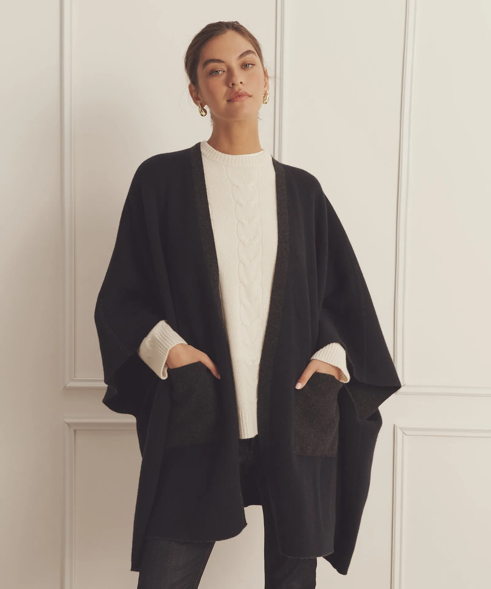 Super Luxe Cashmere Double Faced Poncho