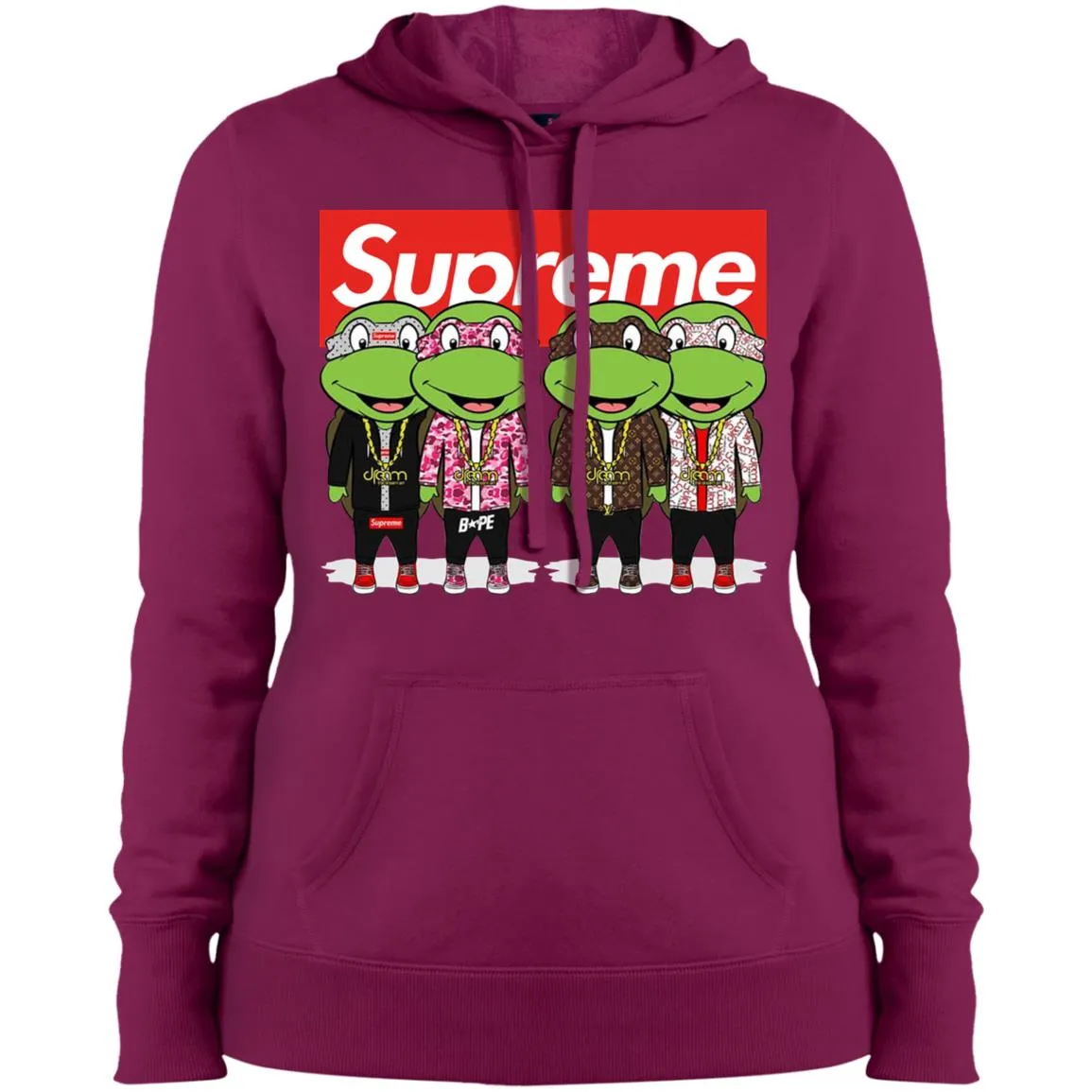 Supreme Turtle T-shirt Women Hooded Sweatshirt