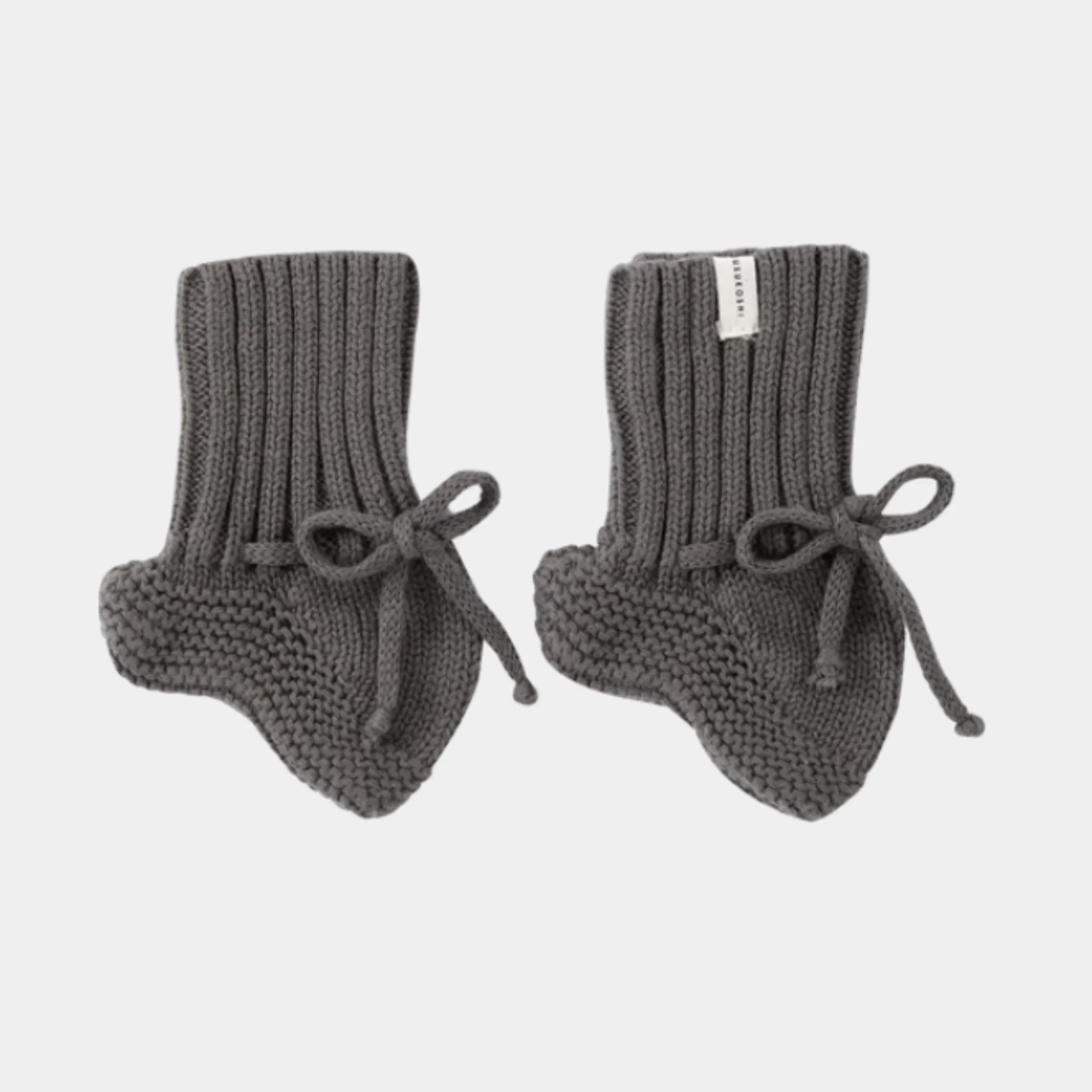 Susukoshi - Knit Baby Booties - Lava Rock