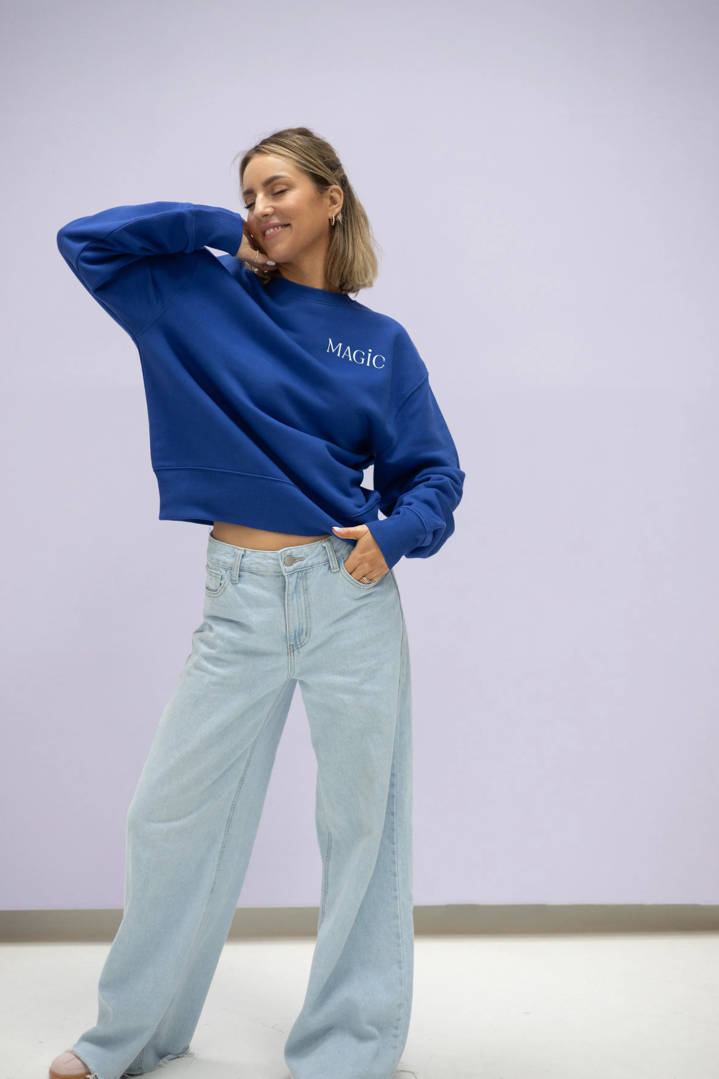 Sweater (Oversized) mit "Magic" Motiv