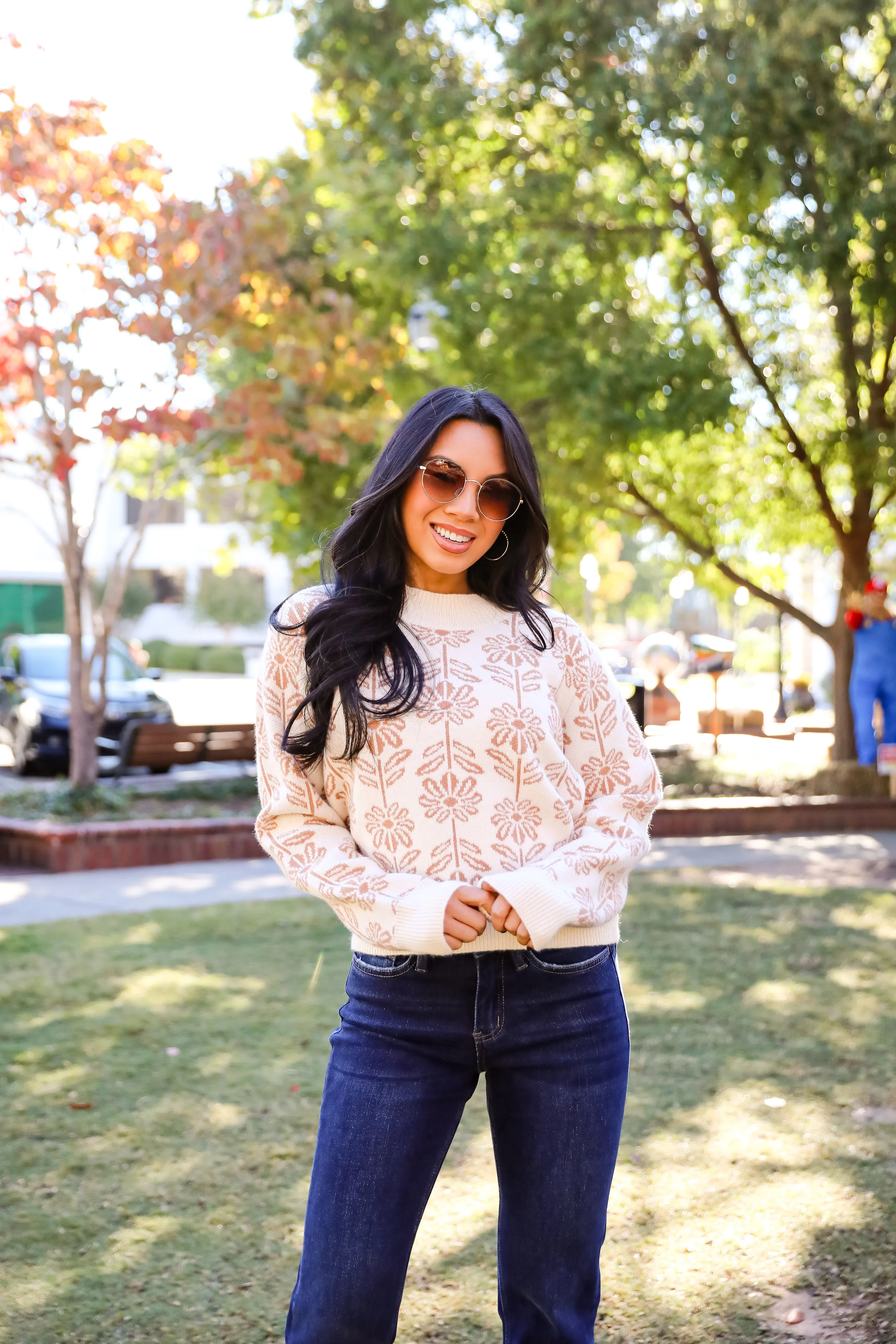 Tempting Romance Flower Sweater